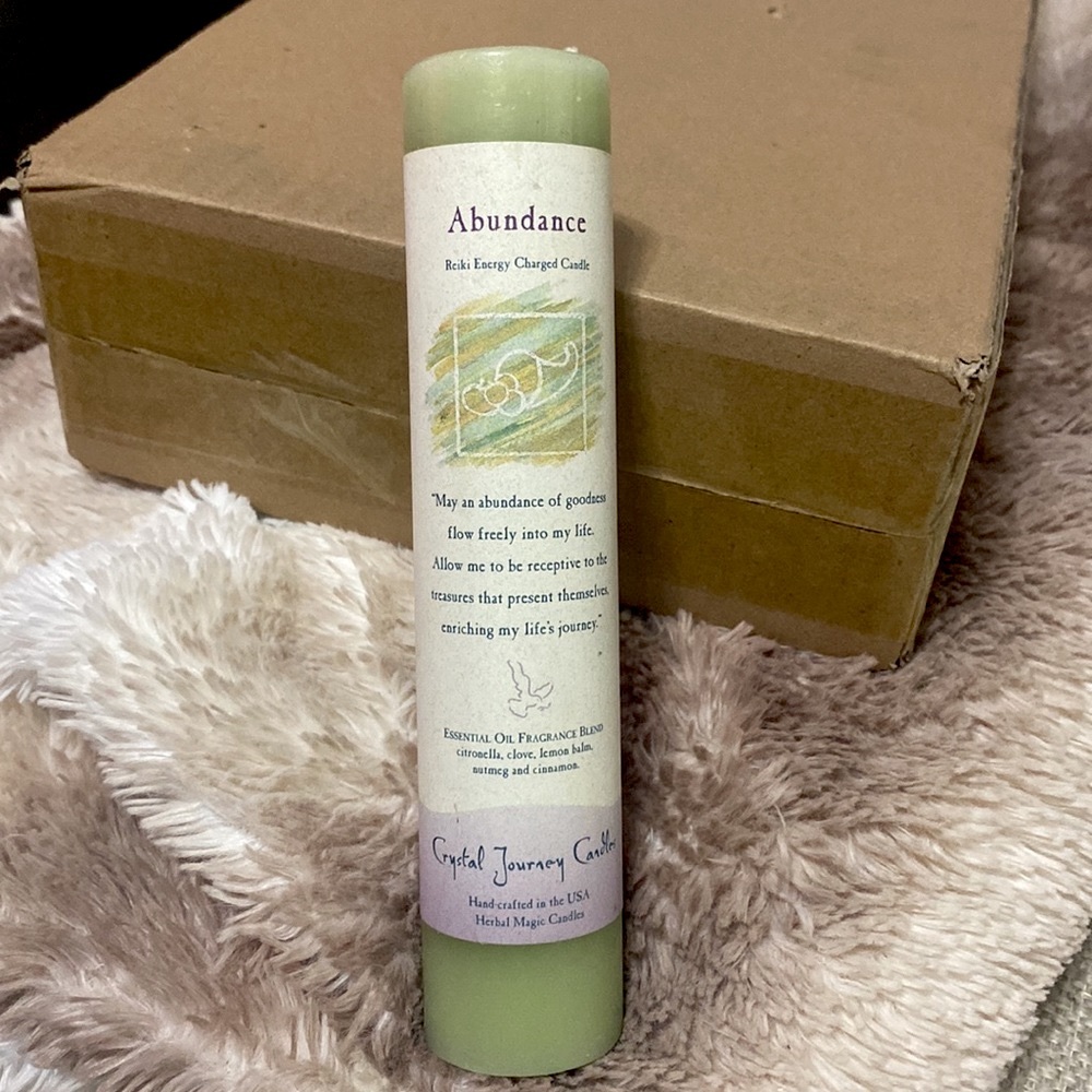 NEW. Reiki Energy charged candle. “Abundance “.